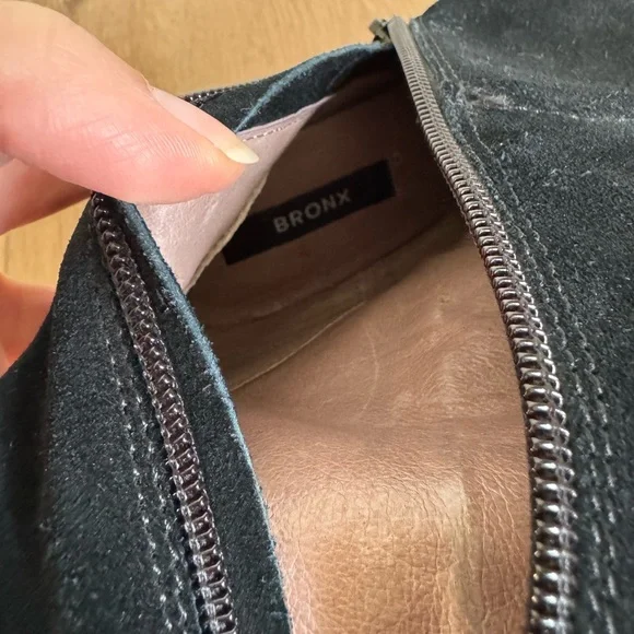 Bronx Alexandra black suede boots 36 - Picture 3 of 6